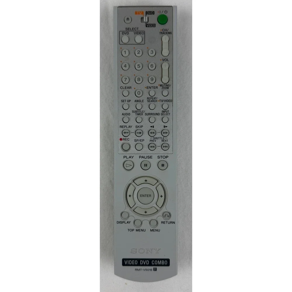 Sony RMT V501E Video‎ DVD Combo Remote Control Replacement Silver